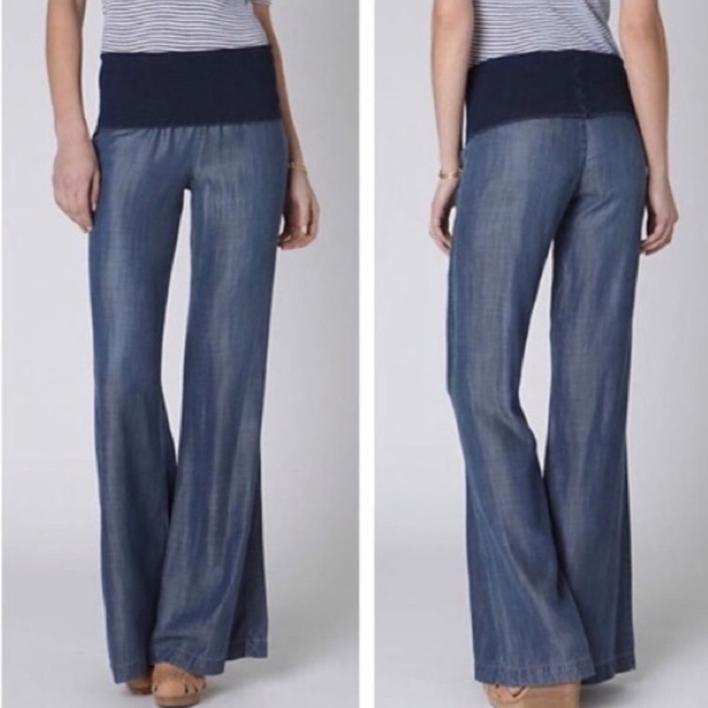 Elevenses Women's Deep Denim Blue Flared Jeans 2 (100% Lyocell)